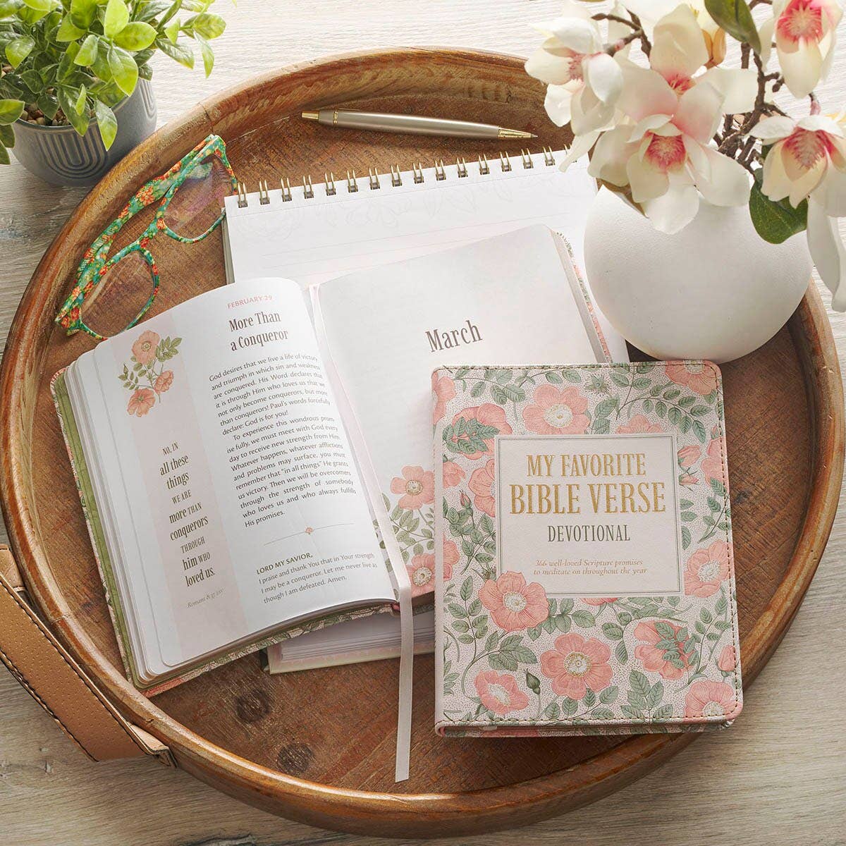 Devotional My Favorite Bible Verse Faux Leather Pink