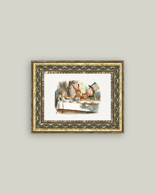 Tea Party with the Mad Hatter Framed Antique Art