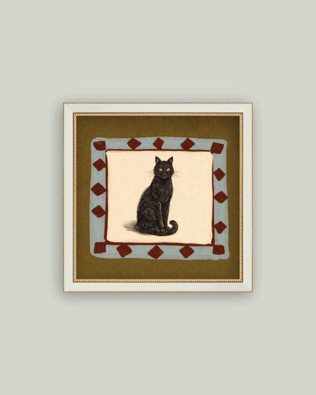 Watchful Black Cat