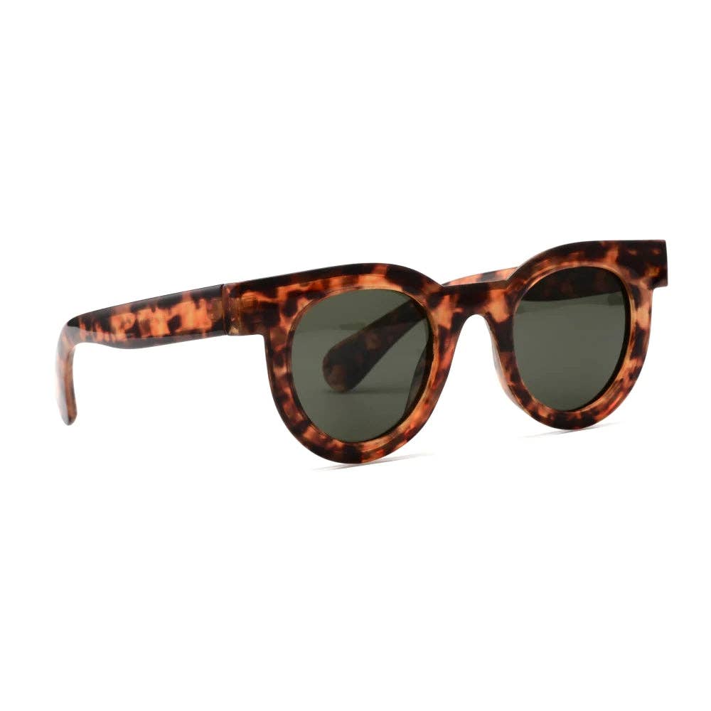 Sunglasses - MILO | Polarized Sunglasses | Tortoise / Green Lens
