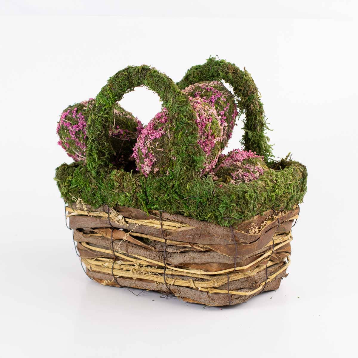 Dorothy Moss Basket   Green/Natural   10x9x7