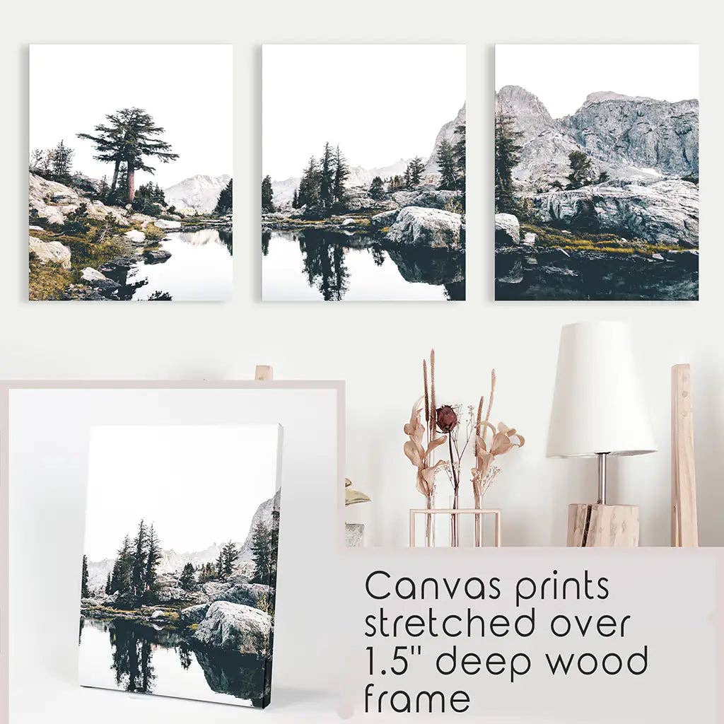 Scandi Nature Landscape. Mountain Lake Photography