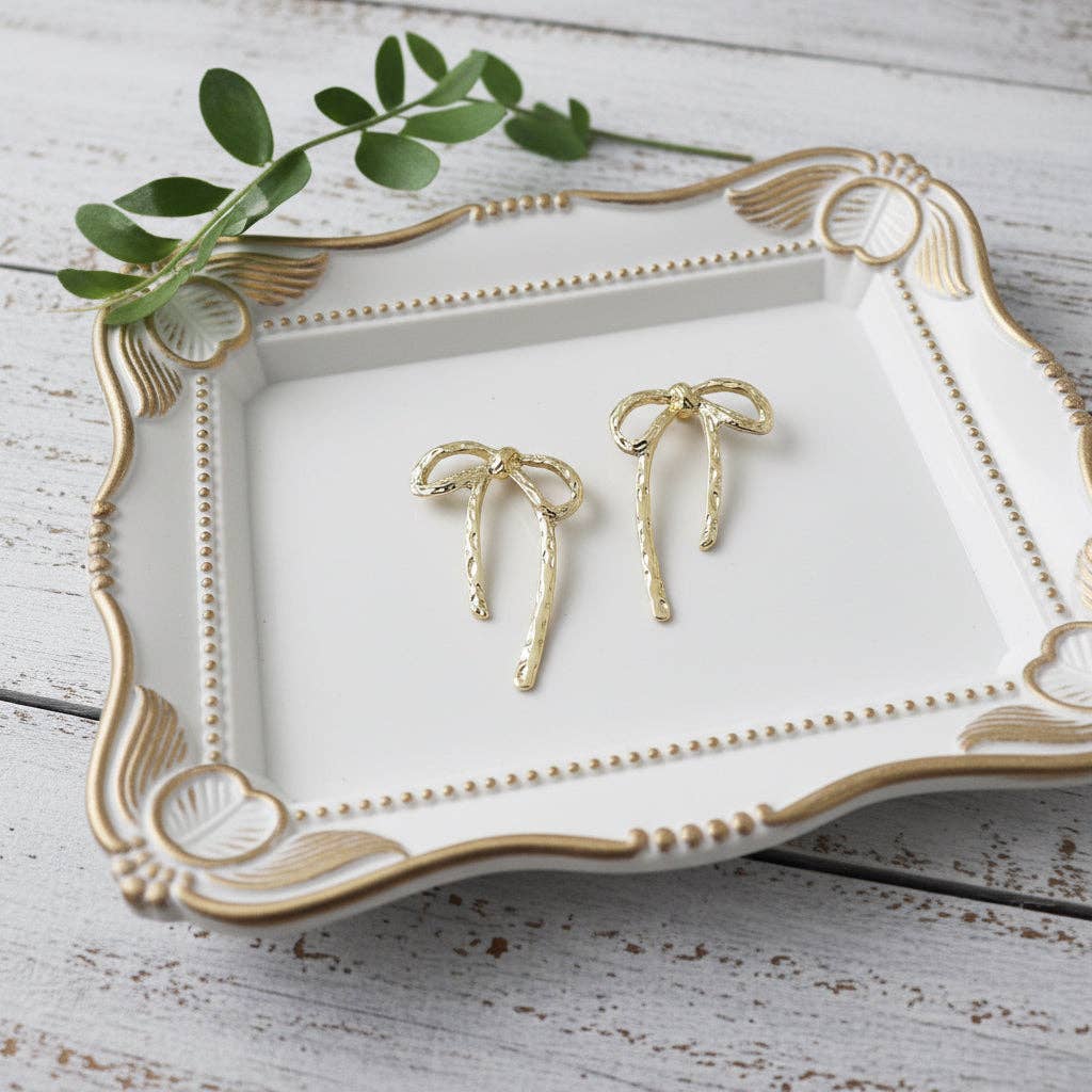 Simple Sash Bow Earrings