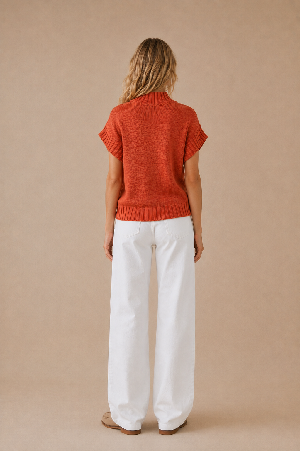 HALLOWEEN JACK-O'-LANTERN SLEEVELESS SWEATER