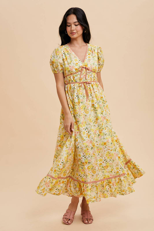 BOW FLORAL DRESS
