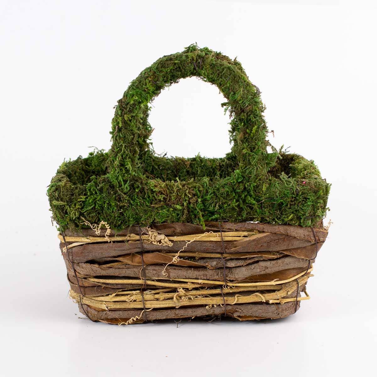 Dorothy Moss Basket   Green/Natural   10x9x7