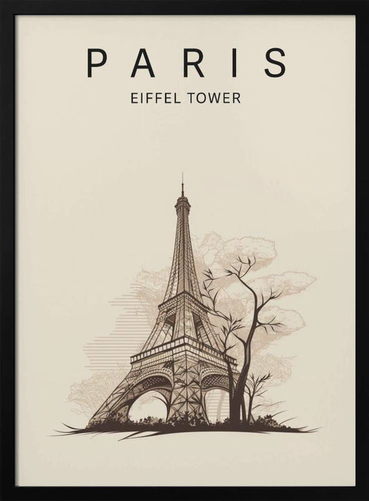 "Paris Eiffel Tower" Framed Print Wall Art