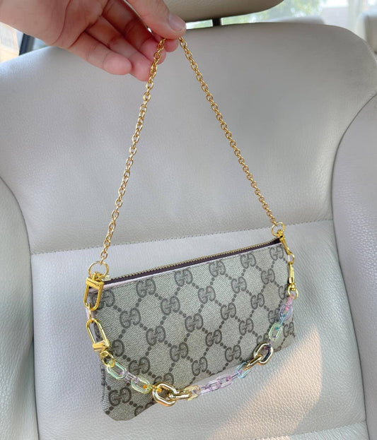 Upcycled GG double sided cocktail bag