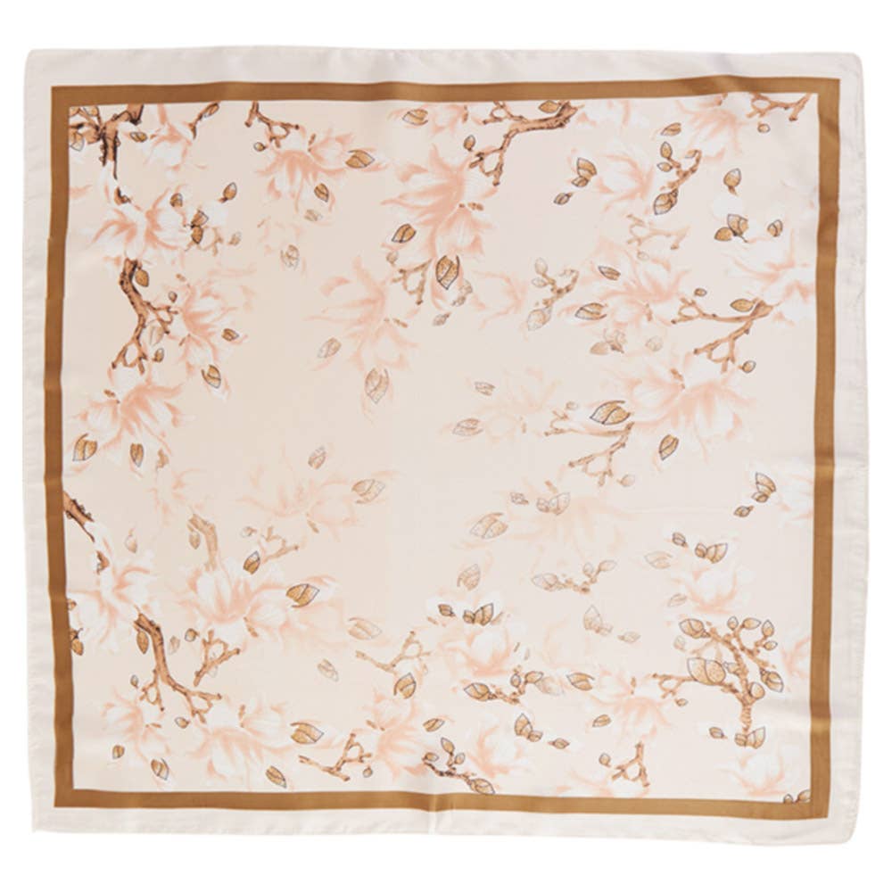 FLORAL PATTERN BANDANA NECK SCARF