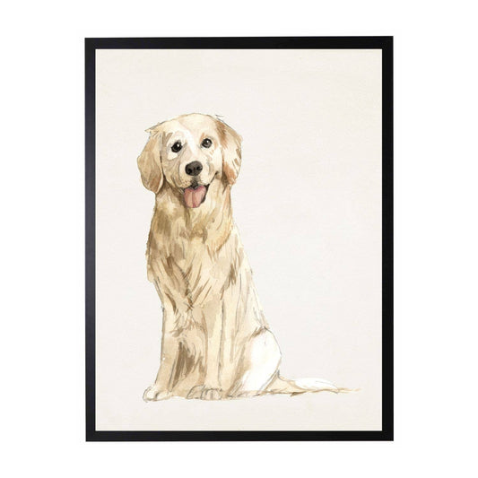 Watercolor Golden Retriever L
