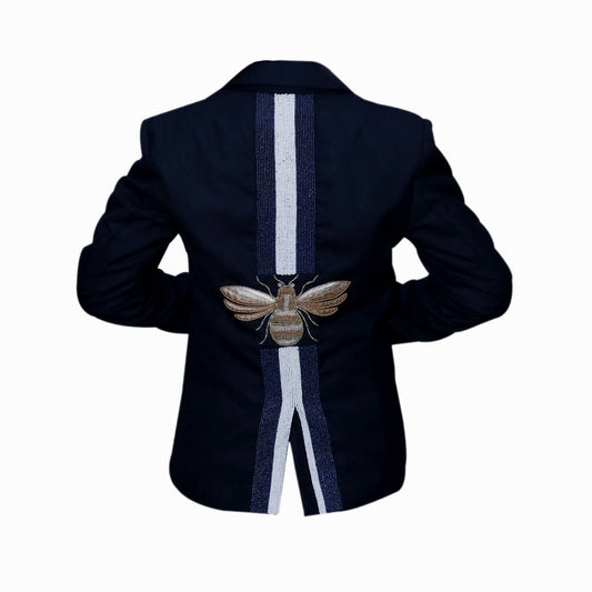 Navy/ White Stripes Blazer