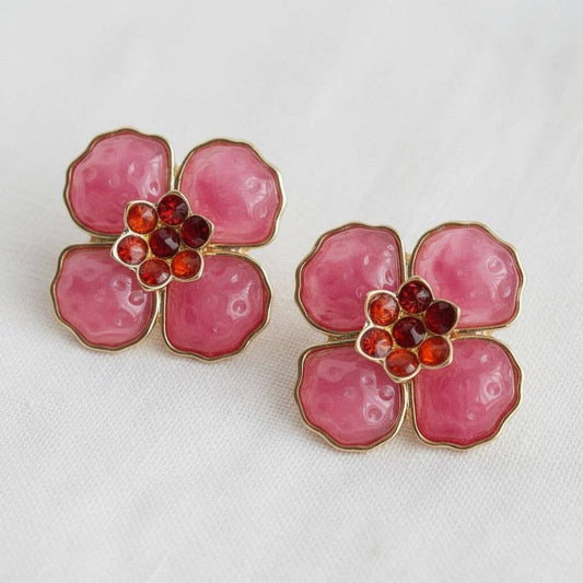 Floral-Inspired Vintage Dangle Earrings
