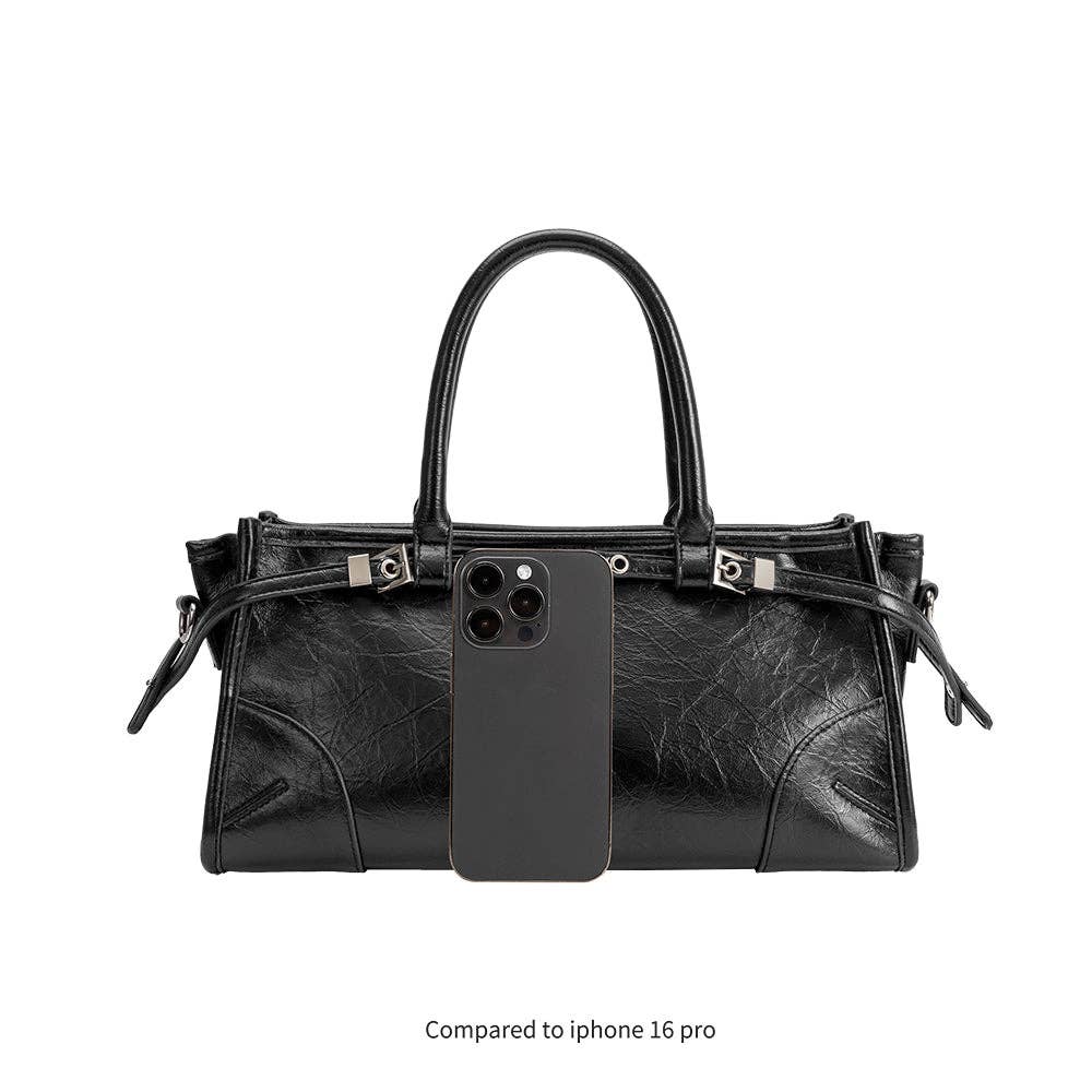 Rhonda Tan Recycled Vegan Leather Top Handle Bag