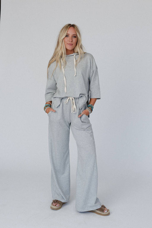 Arianna Top And Pant Set - Heather Gray