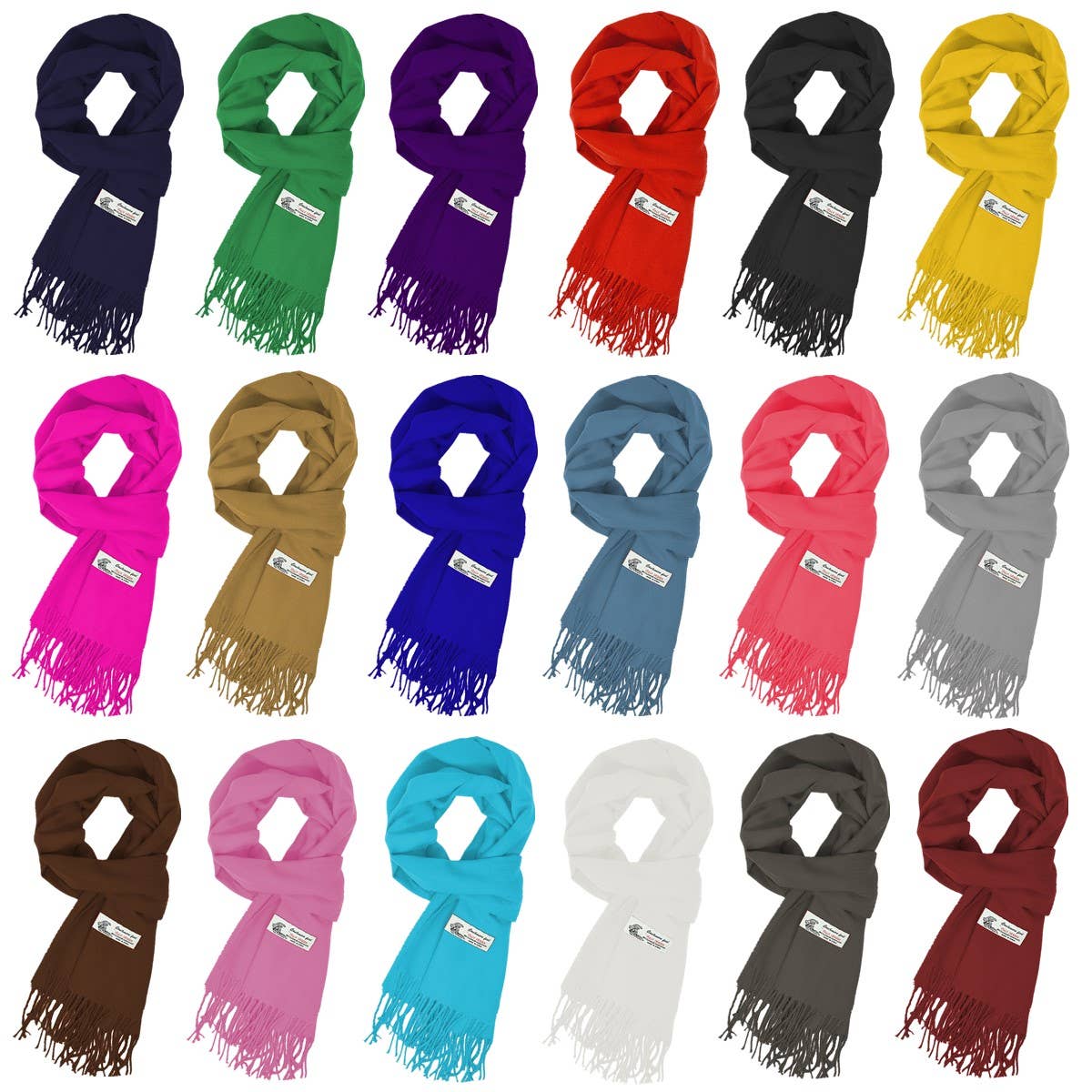 Winter Scarf Classic Plain Solid Soft Cashmere Feel