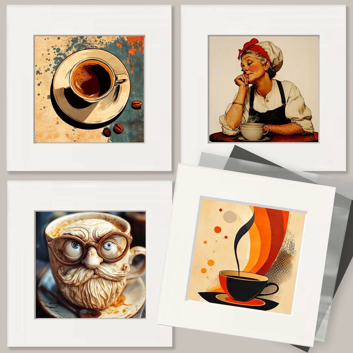 Frog Enjoying a Cup of Joe - Coffee Wall Art Prints - 8"x10" Art Print for 11"x14" Frame