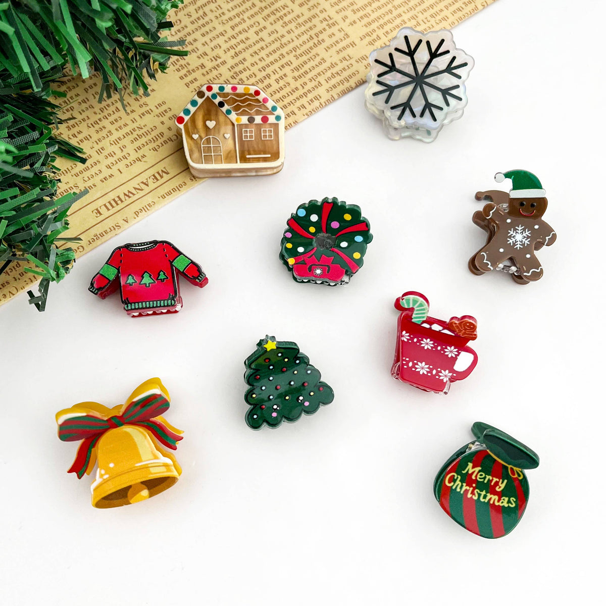 Christmas Mini Hair Claw Clip