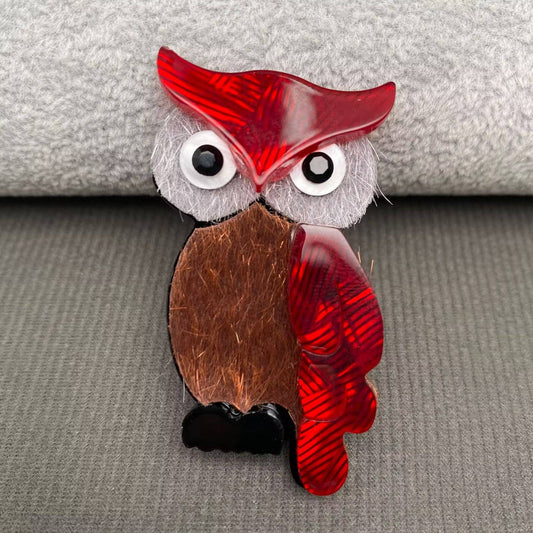 Acrylic Owl Brooch