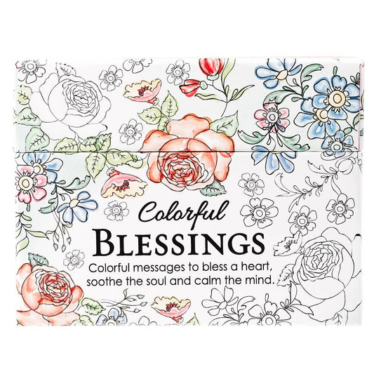 Coloring Cards Boxed Colorful Blessings