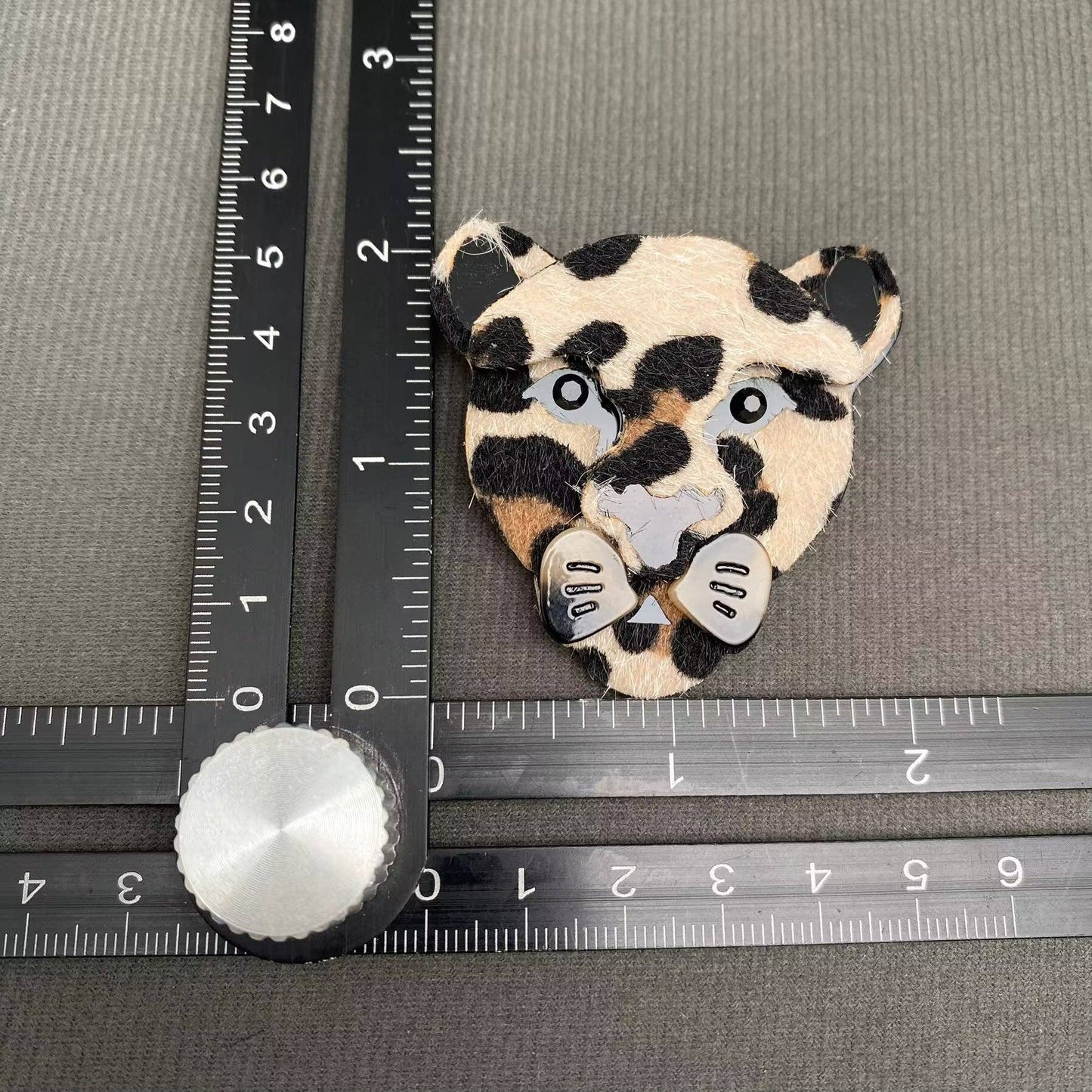 Leopard Head Acrylic Brooch