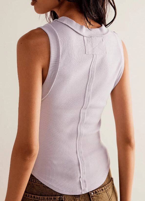 Basic Round Neck Ribbed Tank Tops