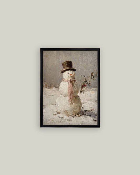 Snowman in Pink Scarf