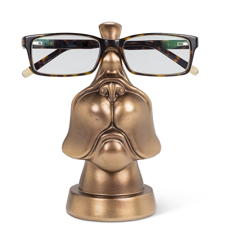 Dog Face Eyeglass Holder-Bronze-6”