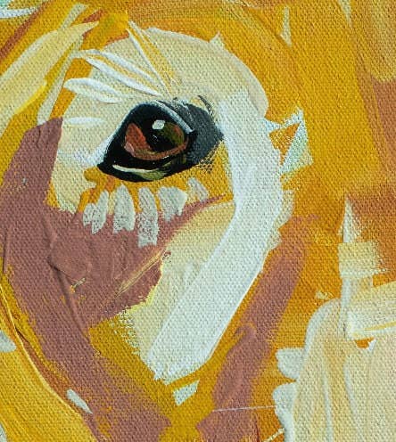 Golden Retriever Wall Art Print – Framed Dog Painting Decor