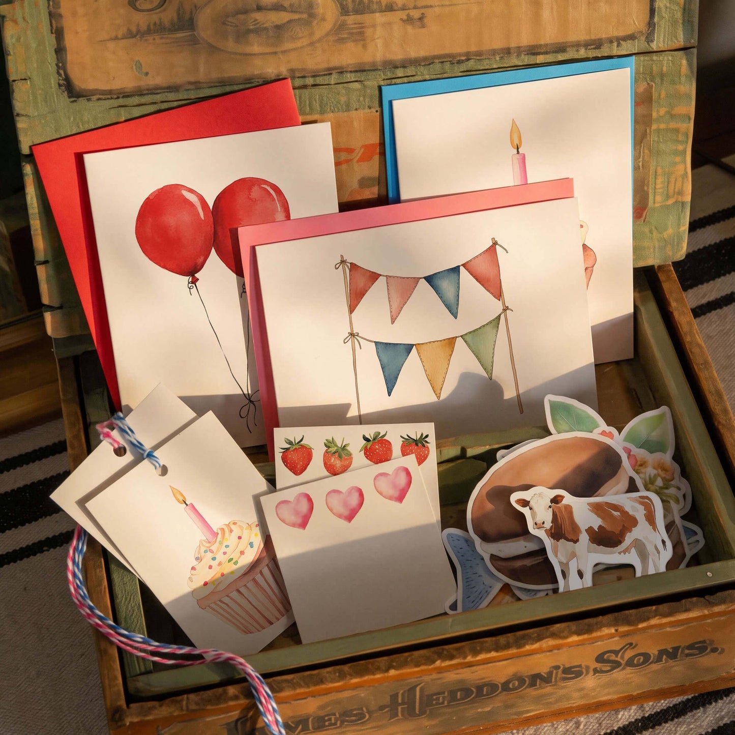 Balloons - Box of 6 Note Cards