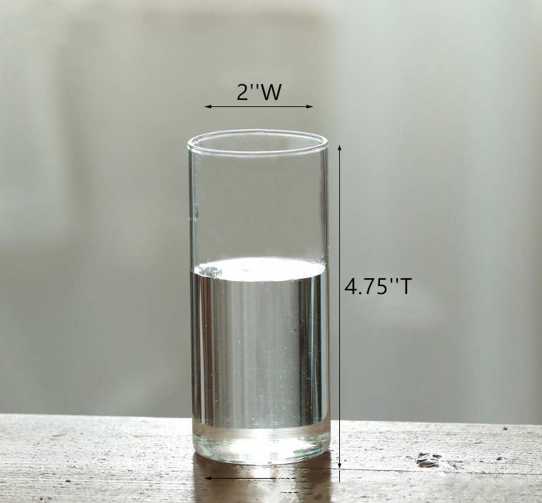 Glass Bud Vases, Light weight GlassVases, Bud Cylinder Vases