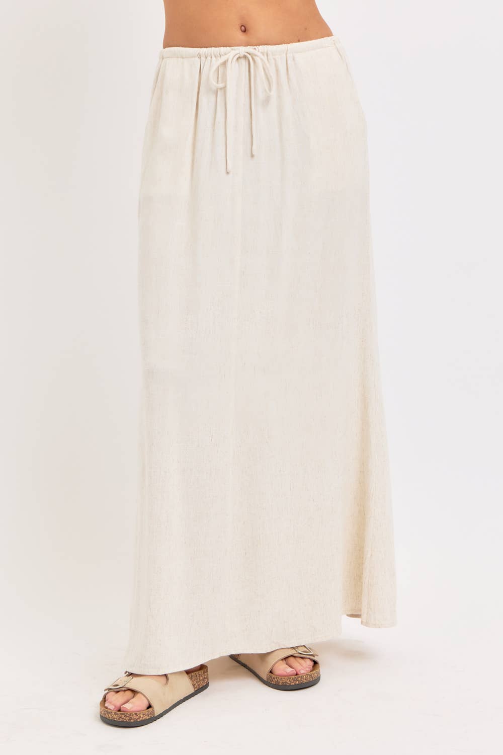 LINEN PULLOVER MAXI SKIRT