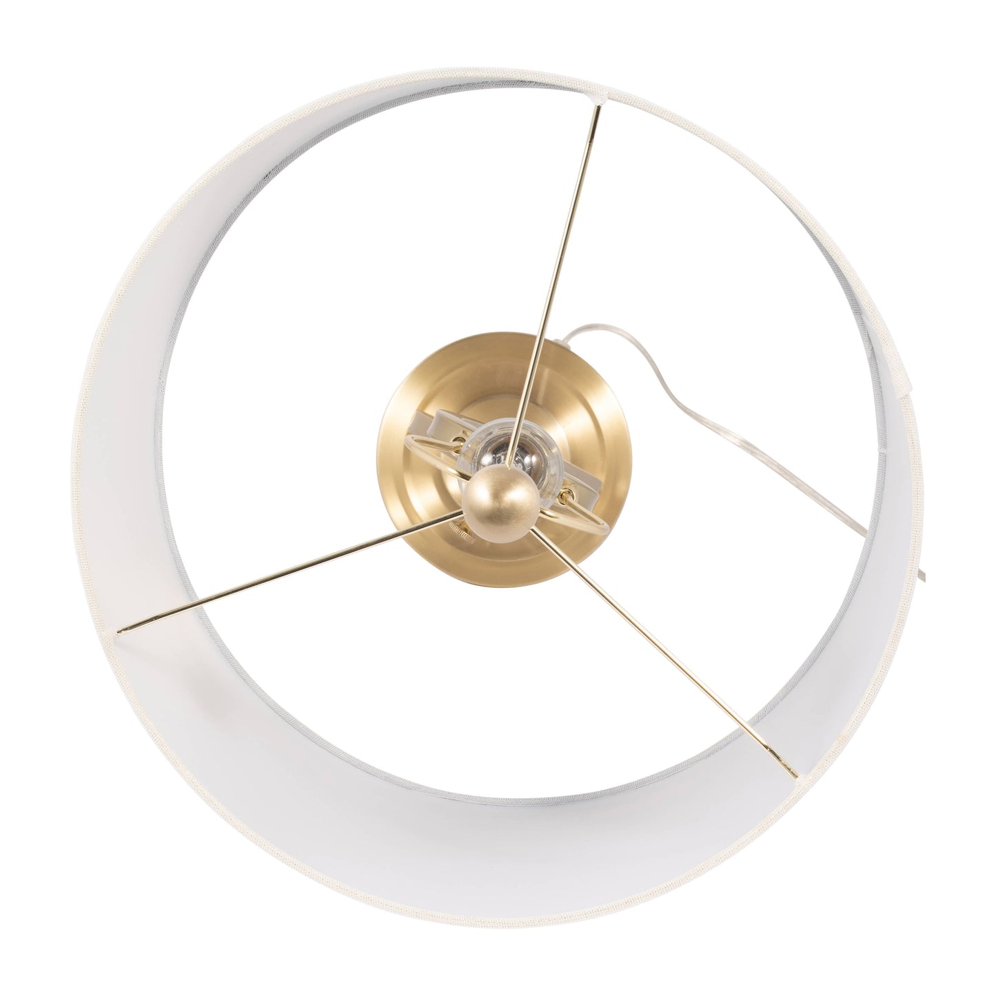 28 in. Metallic Gold Metal Infinity Table Lamp