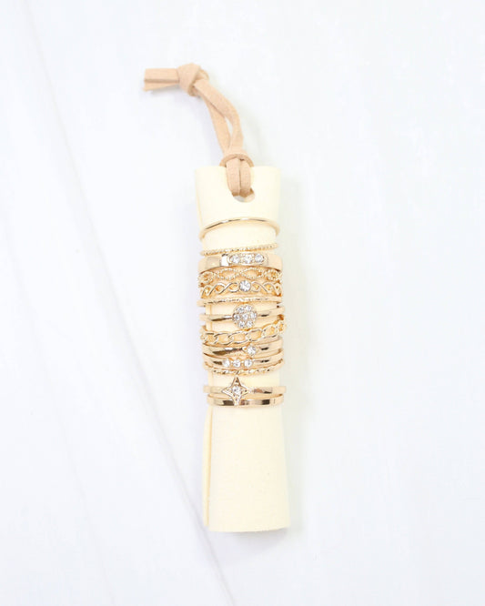 Lotus Assorted Ring Set Gold