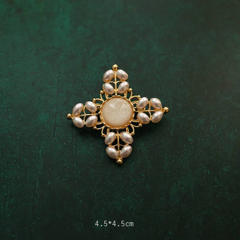 Vintage Baroque Brooch Elegant Pin Accessory