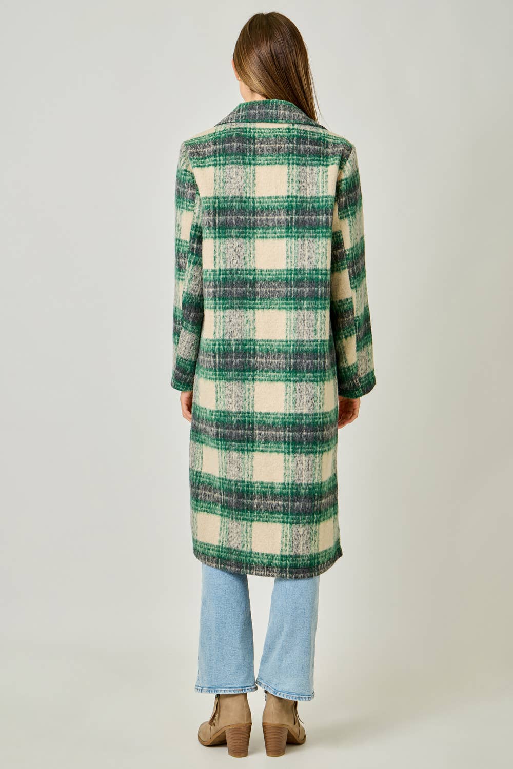 LAST CHANCE - Plaid Long Coat - size M