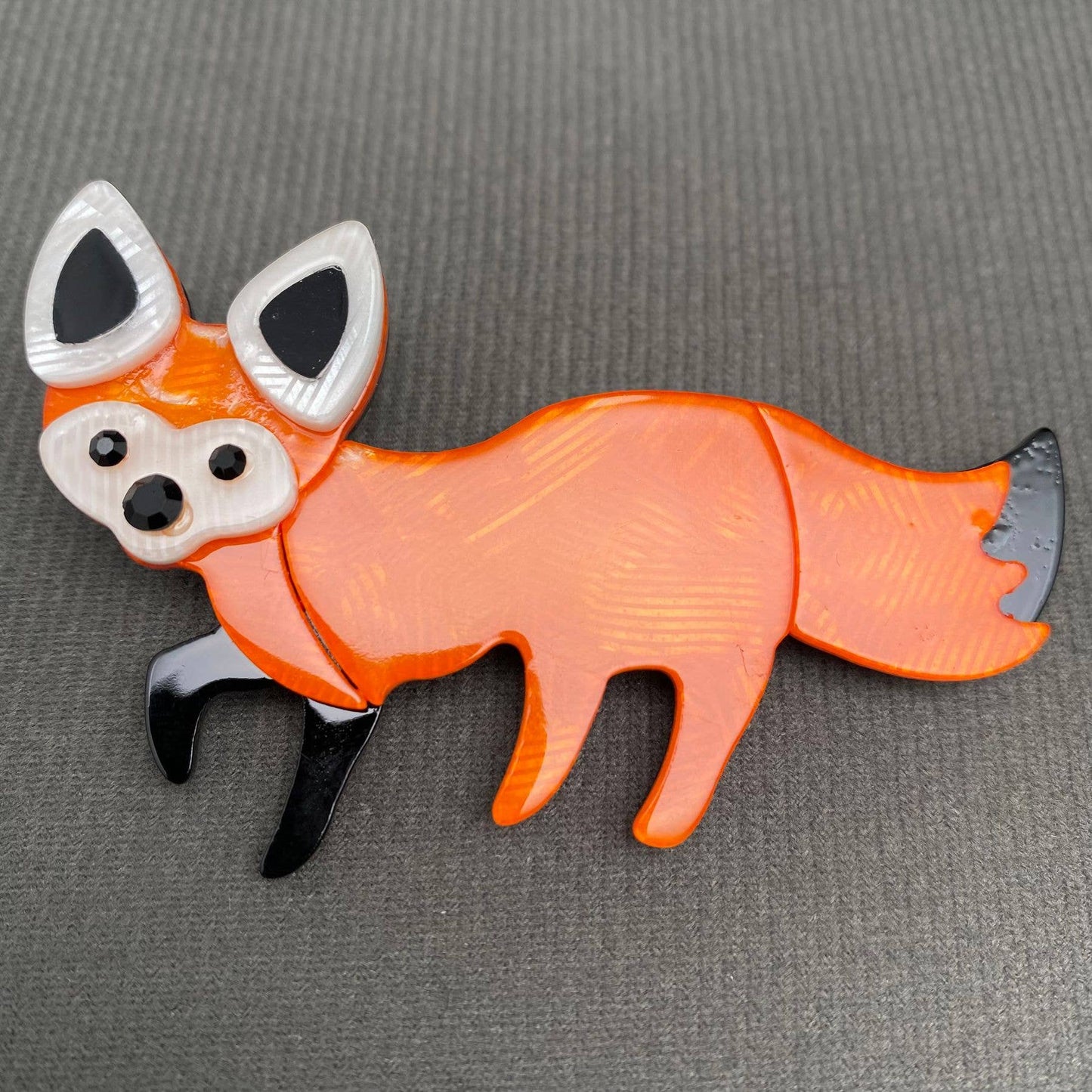 Acrylic Fox Brooch