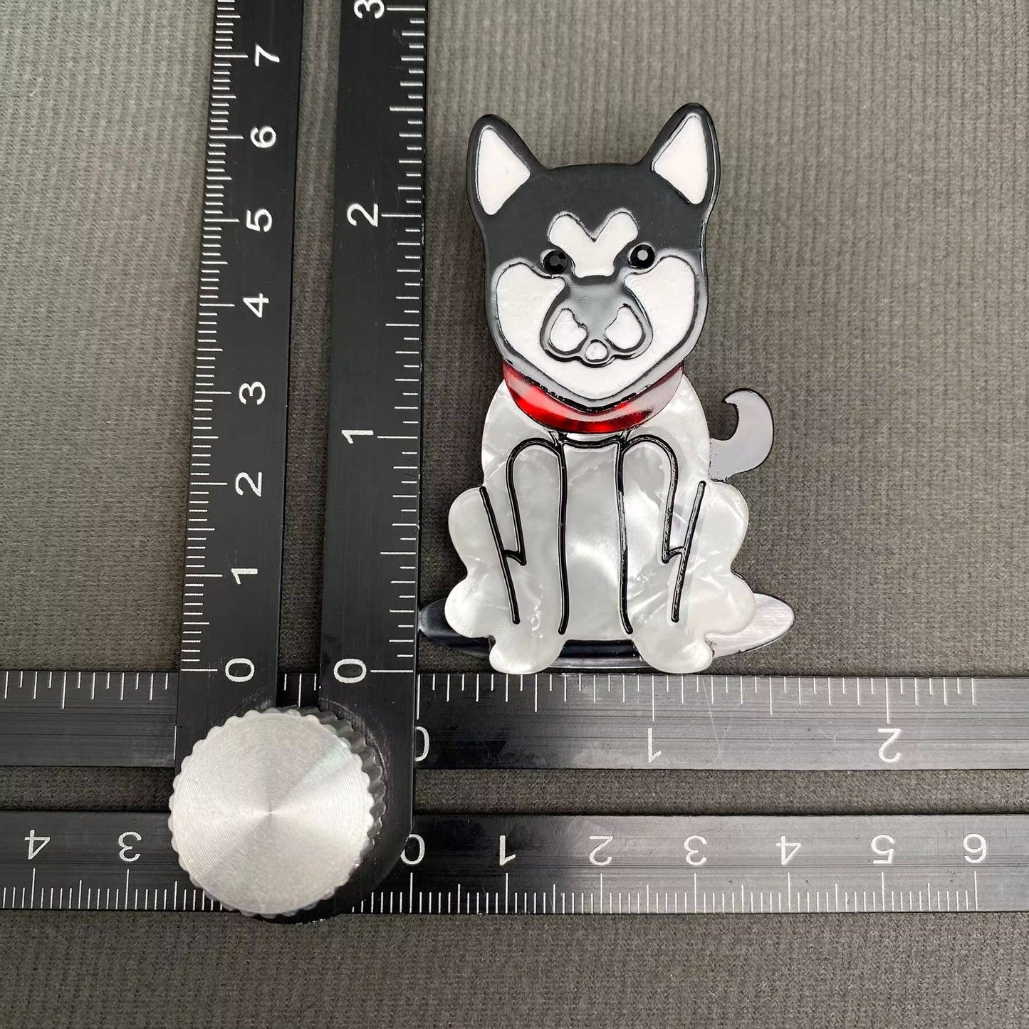 Black Shiba Inu Acrylic Brooch