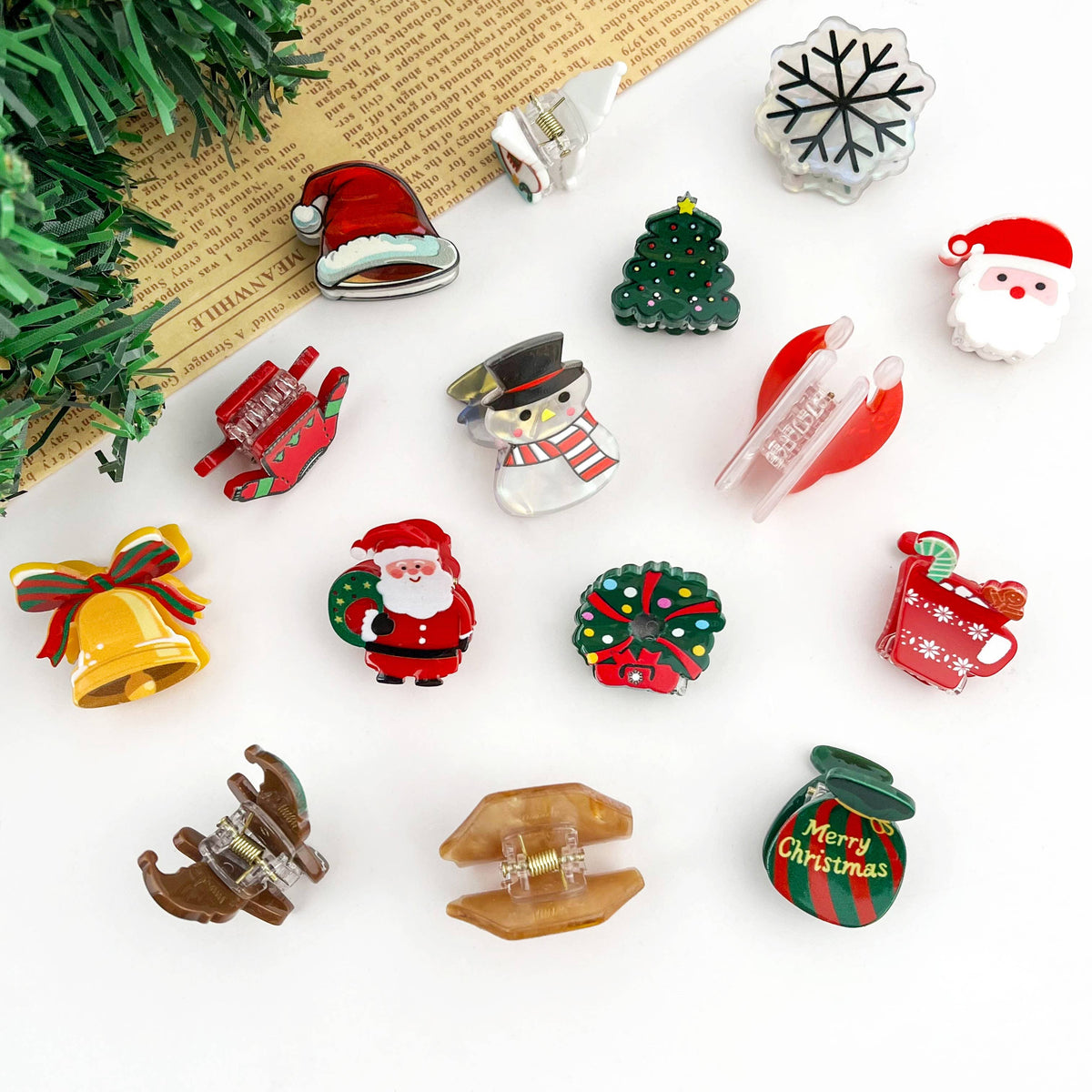 Christmas Mini Hair Claw Clip