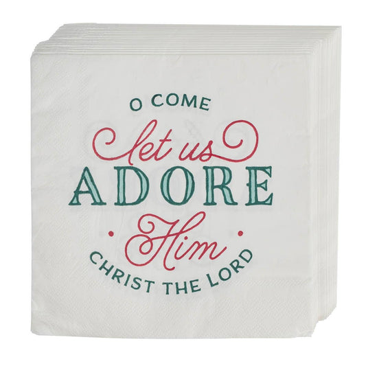 Lunch Napkins Paper 12pc Adore Him