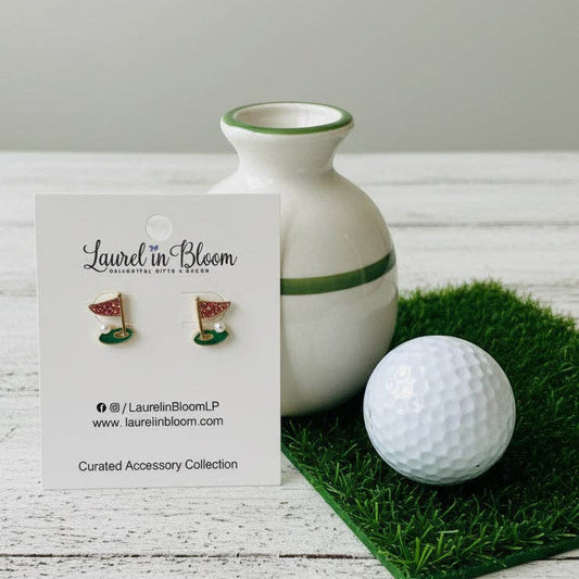 Ace! Hole in One Golf Earrings