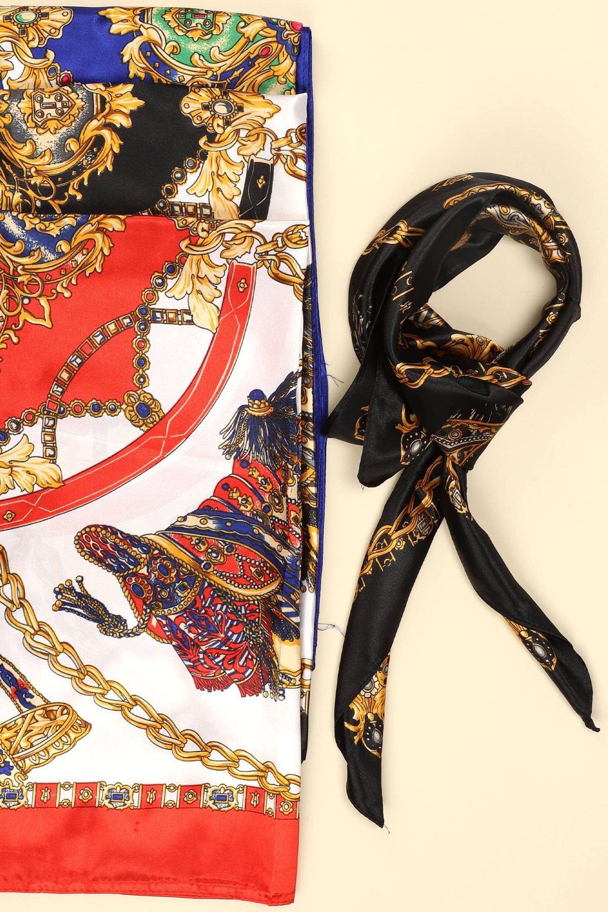 Classic European Equestrian Baroque Square Scarf