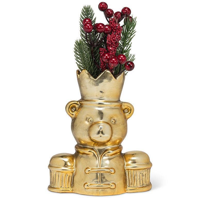 Soldier Bear Vase