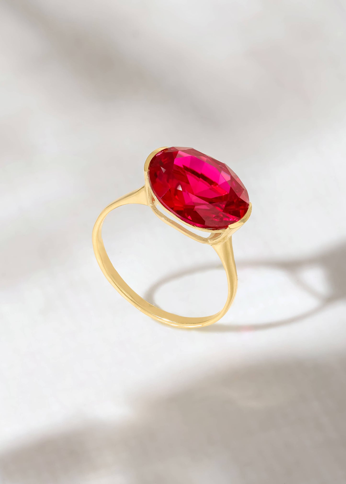 Lab Created Ruby Minimal Ring