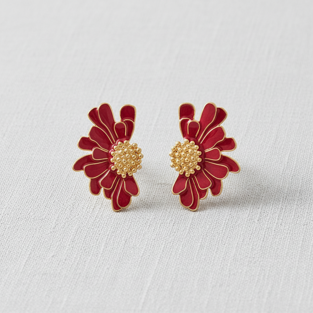 Daisy Flower Drop Earrings