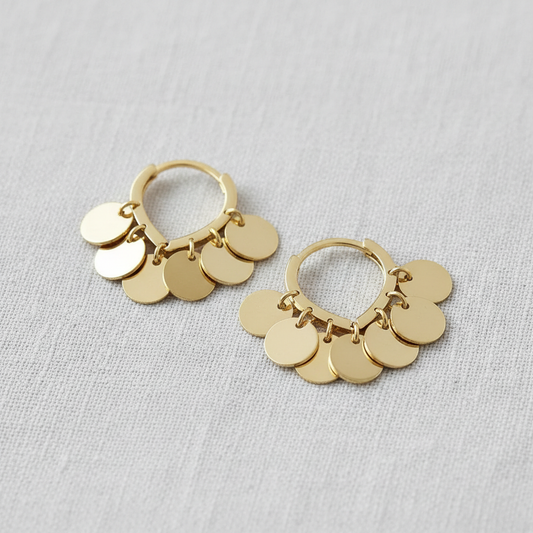 Round Tassel Drop Earrings