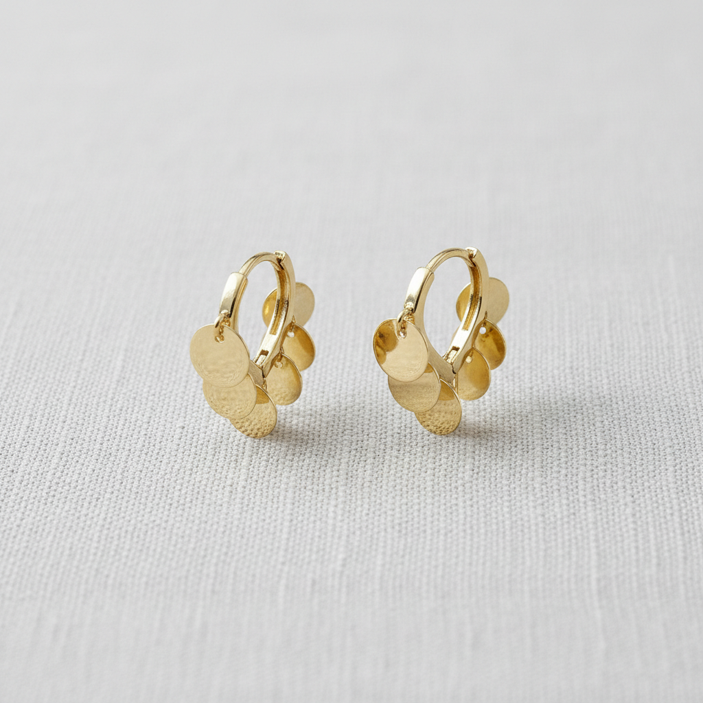 Round Tassel Drop Earrings