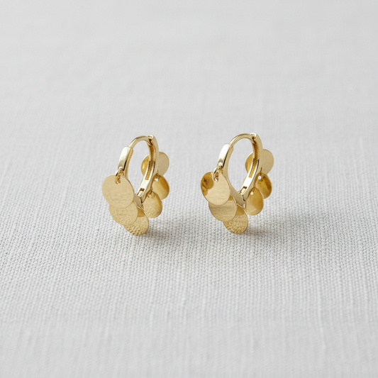 Round Tassel Drop Earrings