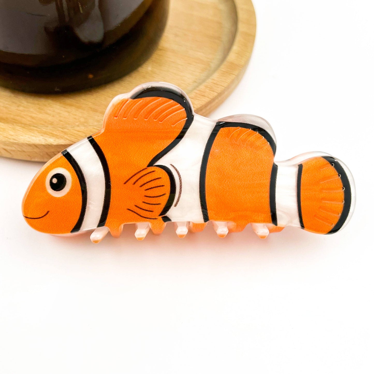 Cute Clownfish Hair Claw Clip, Orange Fish Hair Accessories