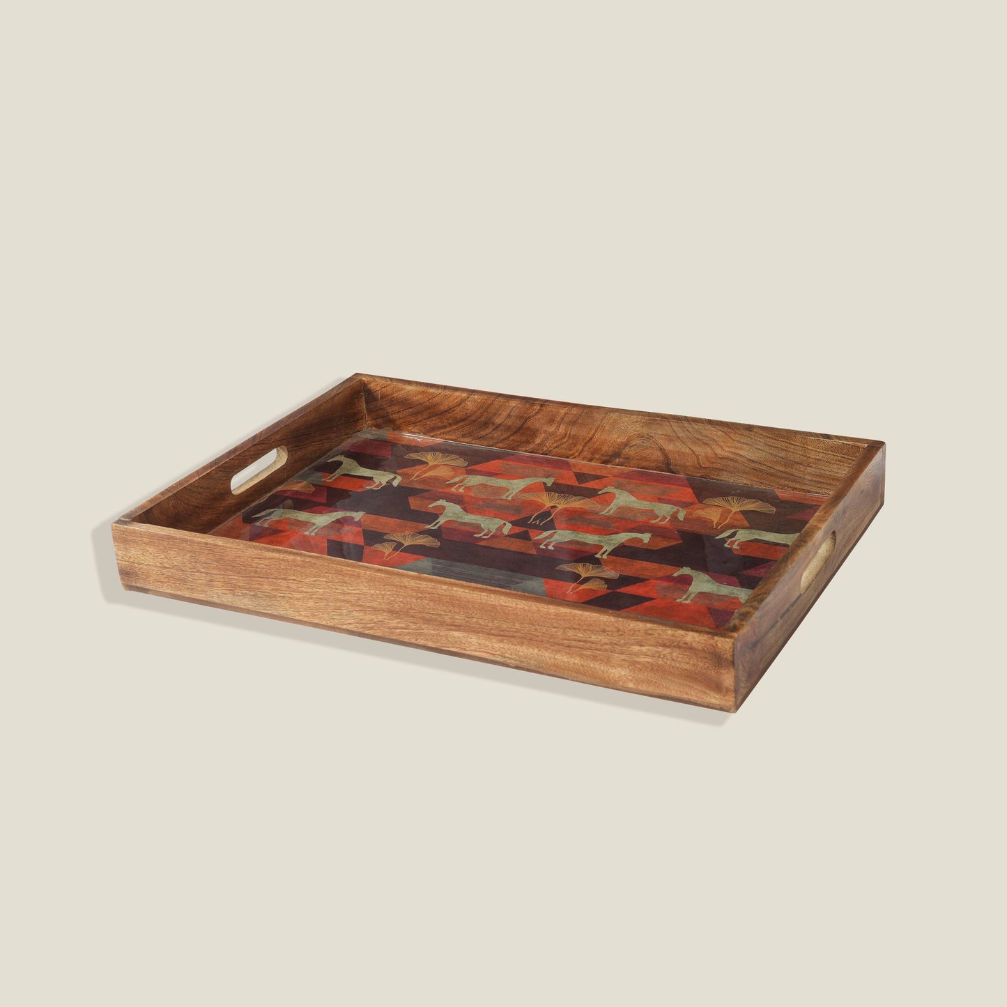 Horse Resin/Wood Decorative Trays - 3 sizes