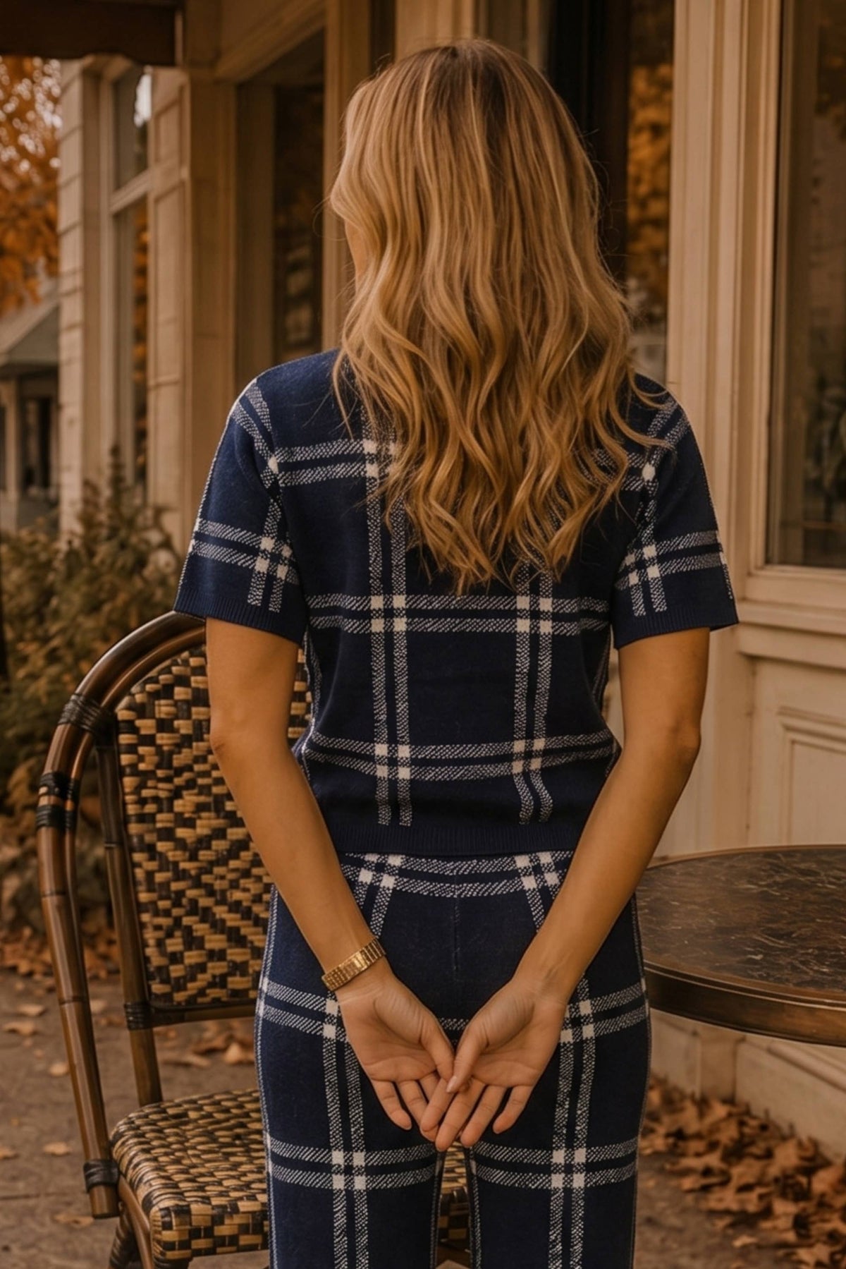 Holiday Plaid Knit Lounge Set